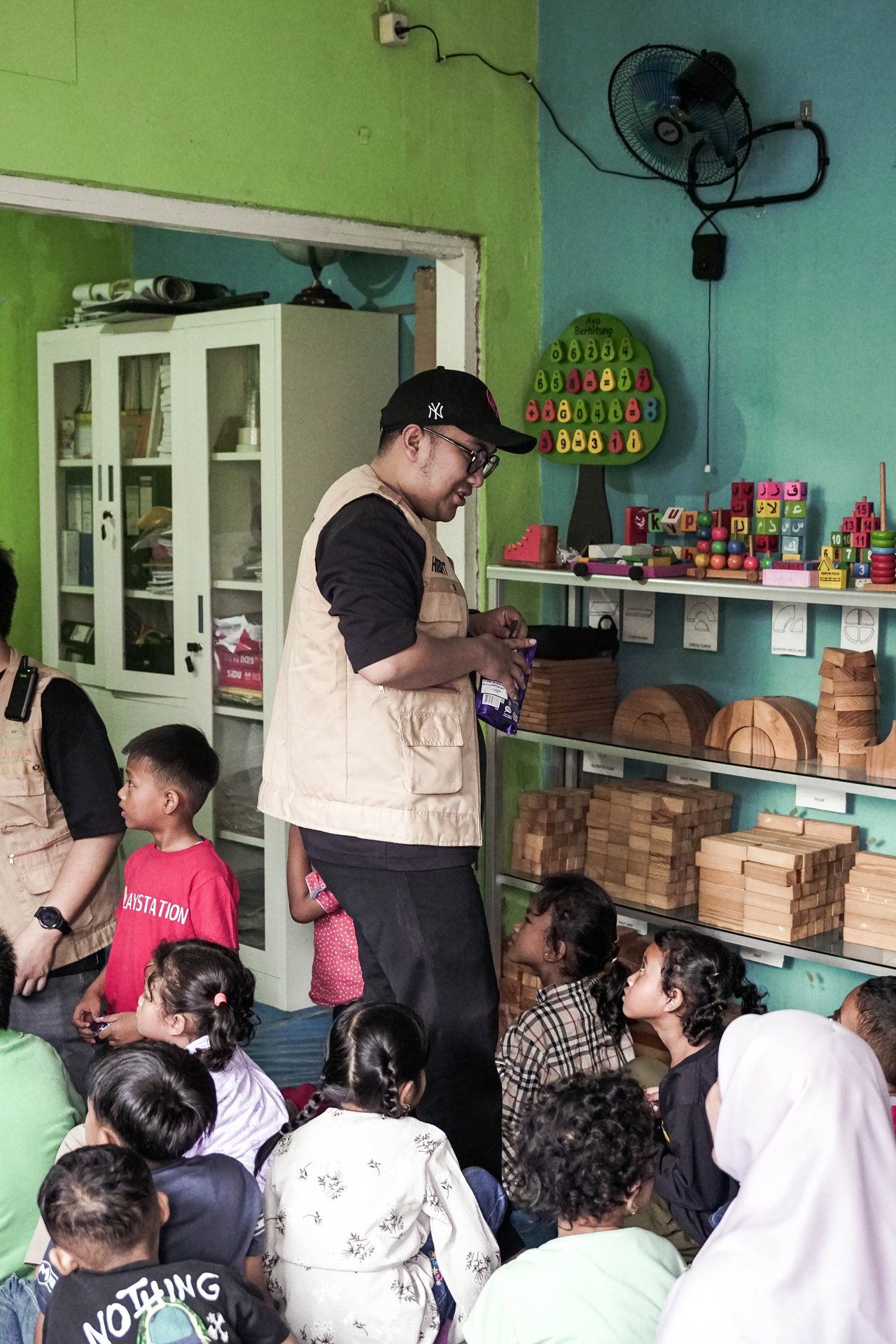 Food packages prepared for distribution
